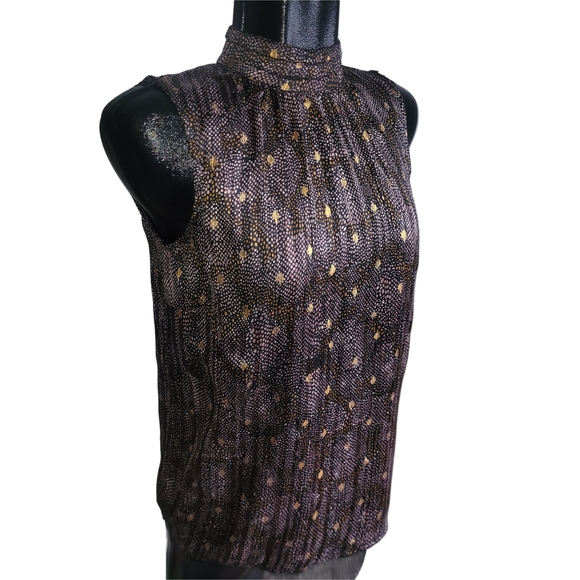 Soya Concept Black and Gold Sleeveless Top XS - Picture 2 of 6